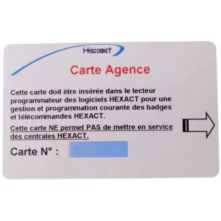 Carte Agence Sans Logo Pour Accès Hexactweb, Droits Limités - Délai 3 Semaines