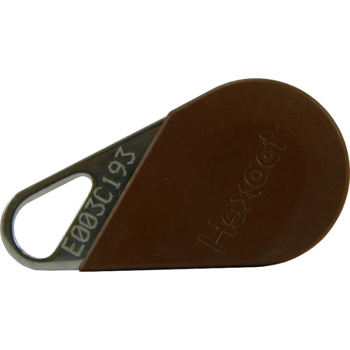 Badge De Proximité Marron Mifare 13.56 Mhz Toutes Centrales Hexact