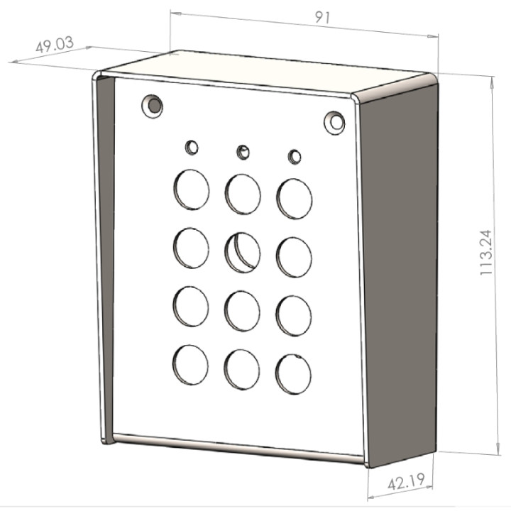Clavier à codes saillie 99 codes, 2 relais. - Boitier INOX -Tou*