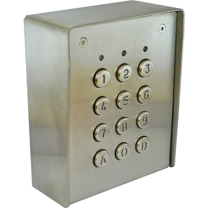 Clavier à codes saillie 99 codes, 2 relais. - Boitier INOX -Tou*
