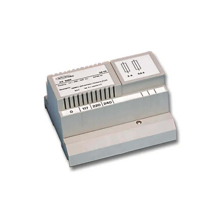 Alimentation 8,5 Vcc, 12 Vca/18 Vca, Sortie Intercom, 7 Din (4+N)