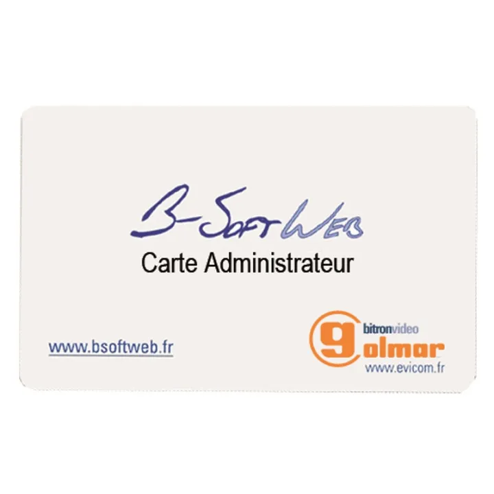 Carte Administrateur B-Softweb Compatible Contrôle D'Accès Proximan