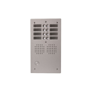Platine alu HAUT-RISQUE audio 8 appels 2 rangées
