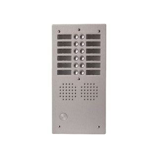 Platine alu HAUT-RISQUE audio 12 appels 2 rangées