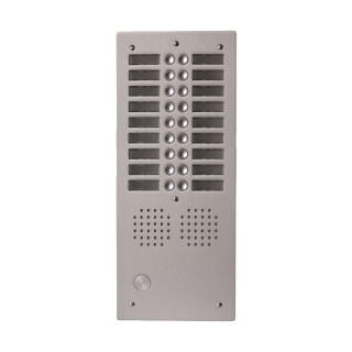 Platine alu HAUT-RISQUE audio 18 appels 2 rangées