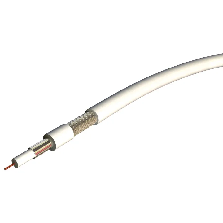 Câble Coax 11Db 75Ohms Pvc Blanc Int Classe A T250M