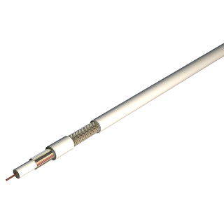 COAX 17dB 75OHMS PVC BLANC INT