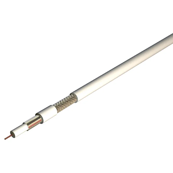 Câble Coax 17Db 75Ohms Pvc Blanc Int Classe A Bp100M