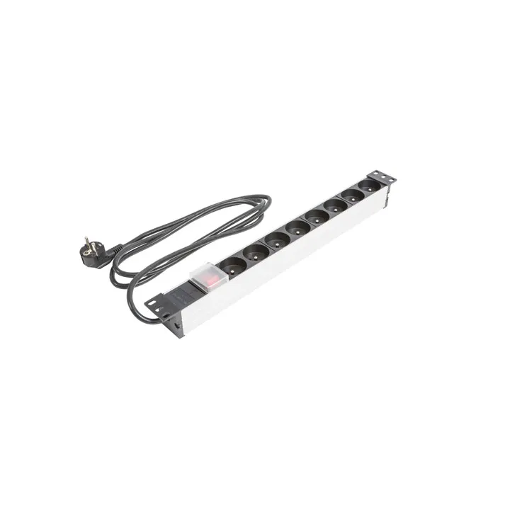 Bloc Alimentation Alu 8 Prise + Inter Equip Interrupteur Protege