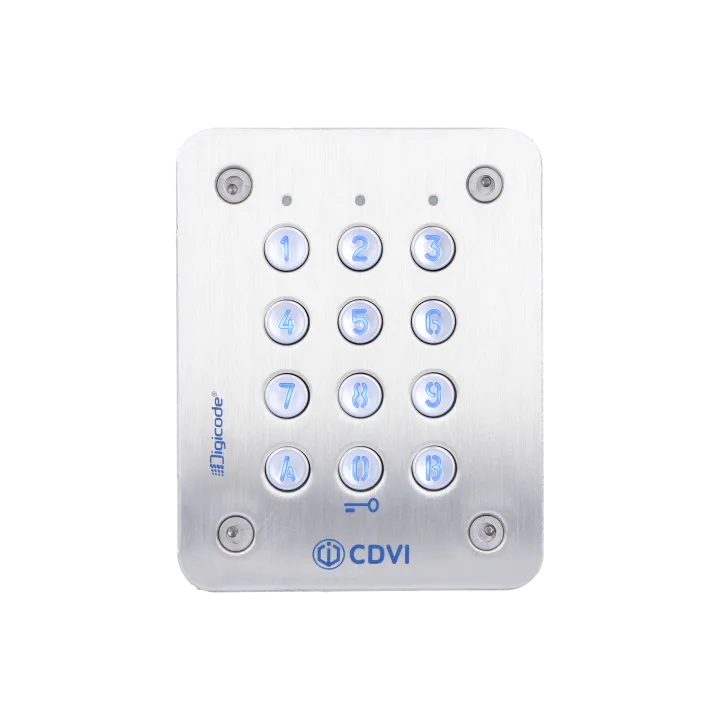 Clavier codé Digicode® inox encastré -lumineux 3 relais l
