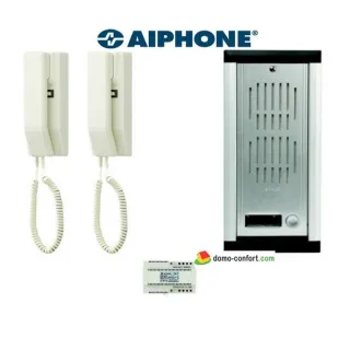 Portier Audio Encastré, 2 Combinés Extensibles À Trois (Vp001 + 2 X Vck + 1 Alim
