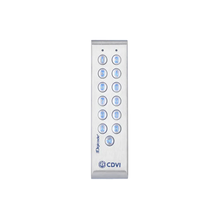 Clavier Codé Digicode® Fin Inox -100 Codes 2 Relais 12 À 48 V Dc