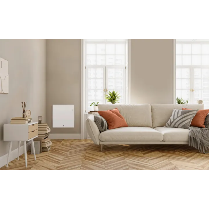 Radiateur Connecté Gain De Place Ingénio 4 Horizontal 1500W Blanc Mat
