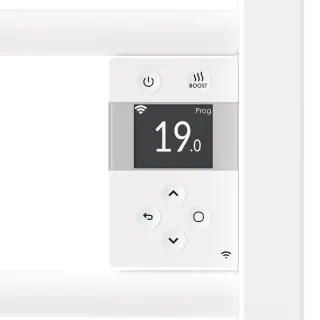 Radiateur Sèche-Serviettes Connecté Riva 5 Etroit 300W Blanc Brillant