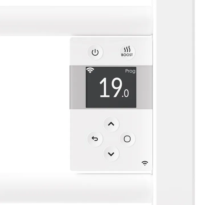 Radiateur Sèche-Serviettes Connecté Riva 5 Etroit 300W Blanc Brillant