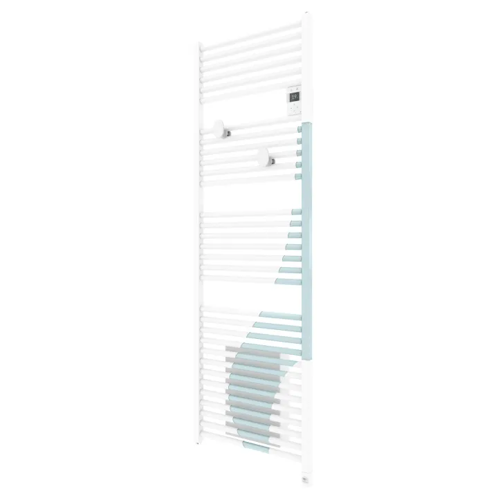 Radiateur Sèche-Serviettes Connecté Riva 5 Etroit 300W Blanc Brillant