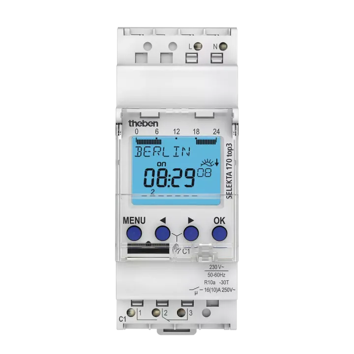 Selekta 170 Top3 - Interrupteur Astronomique Modulaire 1No+1Nf Duofix 16 A