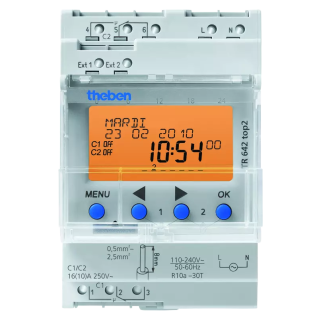 Interrupteur horaire digital annuel 2 c 230v