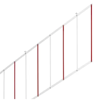 Herse basse pour lisse ronde de type S et L et rectangulaire. Longueur 3m. 
