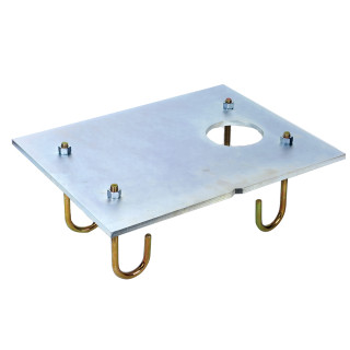 plaque de fondation a sceller 640-620 sr-620 640 inox (lot de 1)