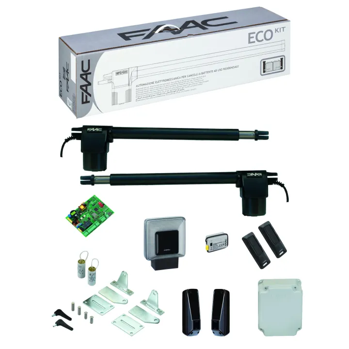 ECOKIT 412 .Kit portail battant, vantail max 2,8m. Opérateurs 412L 230V