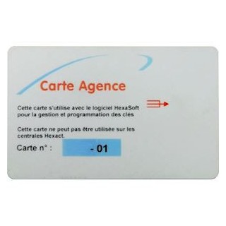 Carte Agence Hexact - N° Carte Gestionnaire :