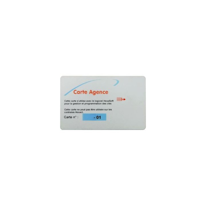 Carte Agence Hexact - N° Carte Gestionnaire :