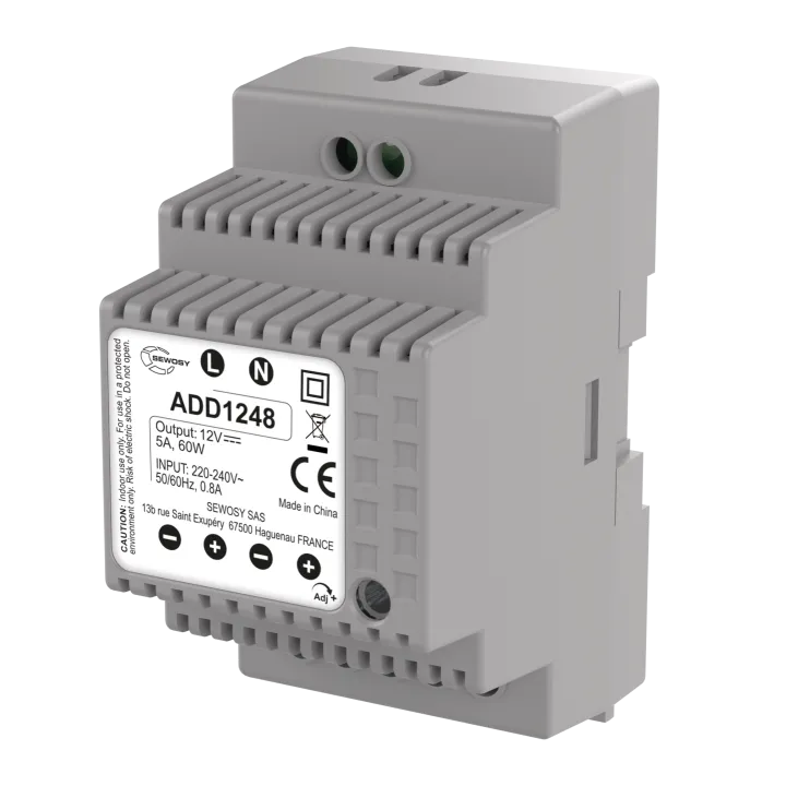 Alimentation sur rail DIN  230V AC / 12V DC / 60W - 5A