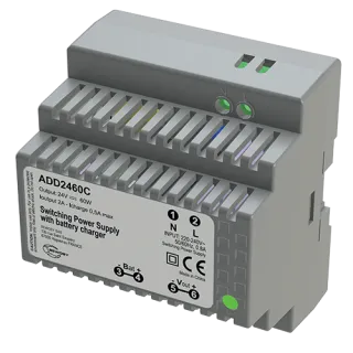 Alimentation sur rail DIN  chargeur 230V AC / 24V DC / 60W - 2A