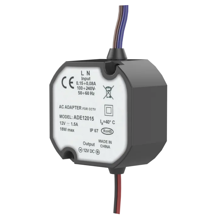 Alimentation Ronde 12Vdc 1.5 A Encastrable Pot De 60