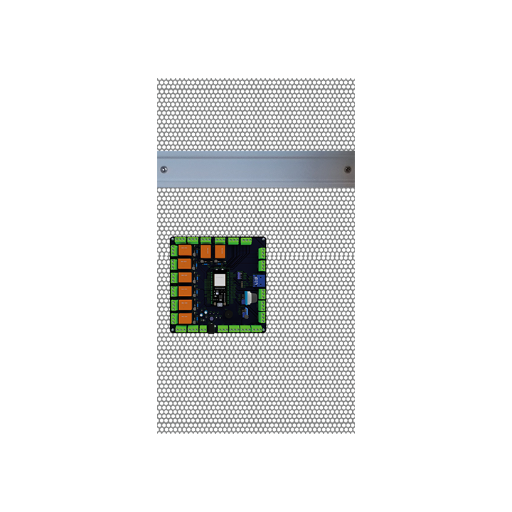 COFFRET VIDE IP66 GRAND MODELE AVEC RAIL+GRILLE PERFOREE