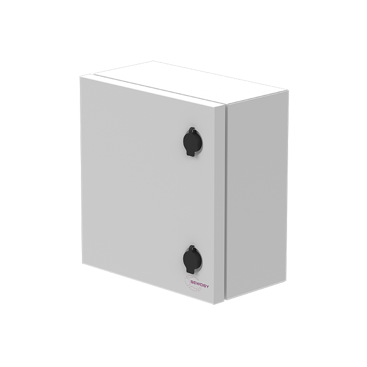 COFFRET VIDE IP66 PETIT MODELE AVEC RAIL DIN +GRILLE PERFOREE