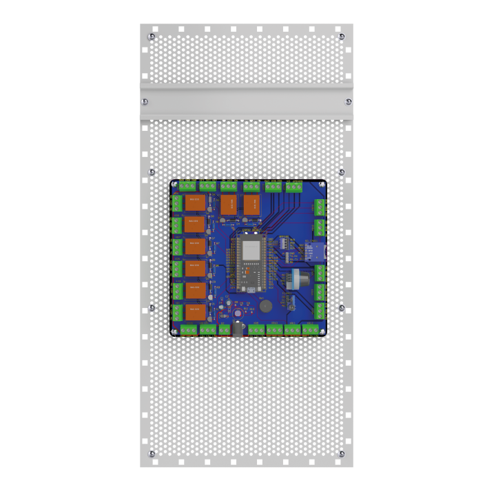 COFFRET VIDE IP66 PETIT MODELE AVEC RAIL DIN +GRILLE PERFOREE