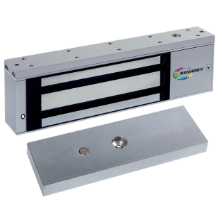 Ventou électromagnétique applique 500 daN 12-24V DC+CTC+LEDs(*)
