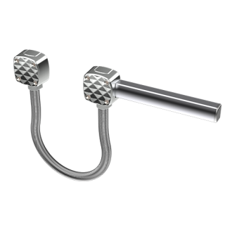 GOULOTTE ALUMIN 1 METRE+CAPUCHON DE FINITION POUR SERIE EFLEX*