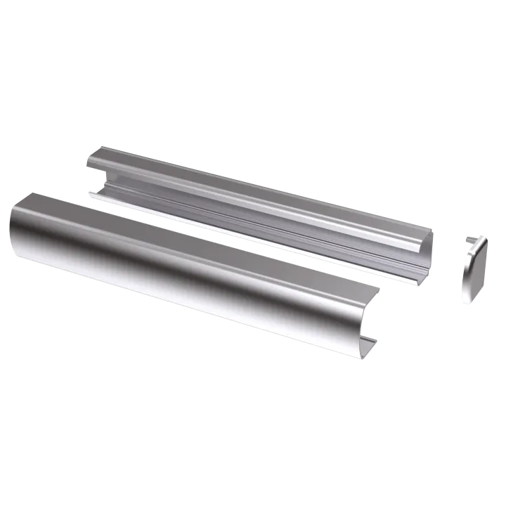 Goulotte Aluminium 1 Mètre + Capuchon De Finition Pour Série Eflex