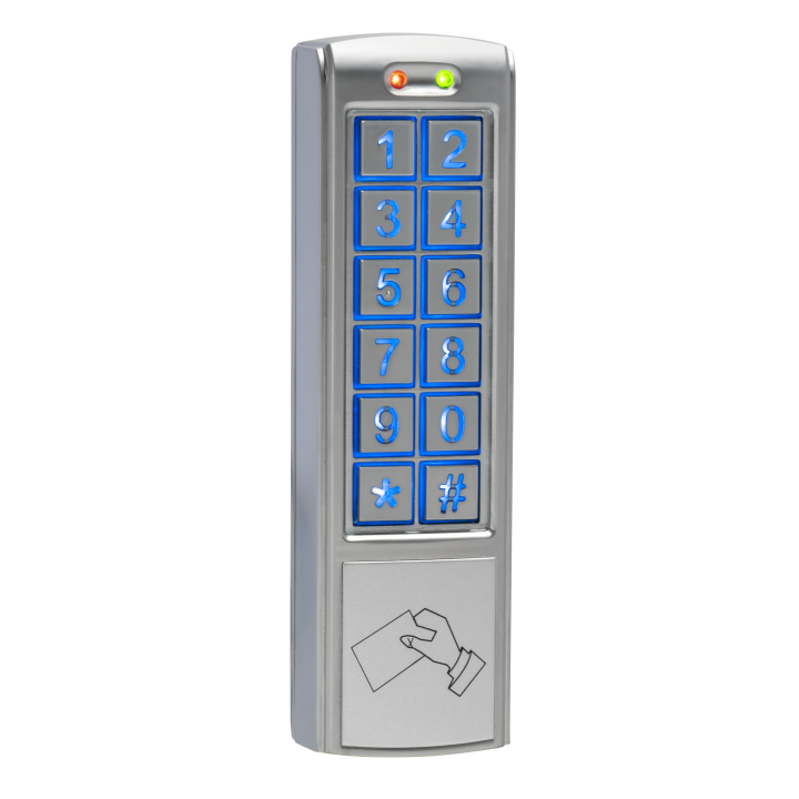 Lecteur de proximité étroit avec clavier de programmation