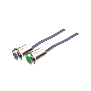 Bouton poussoir lumineux infra rouge bicolore 12/24V DC