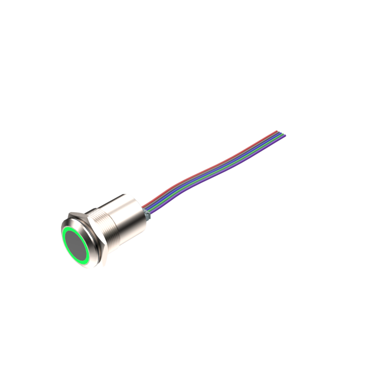 Bouton poussoir lumineux infra rouge bicolore 12/24V DC