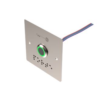 Capteur infrarouge lumineux blanc/vert, 12/24V DC+plaque large P