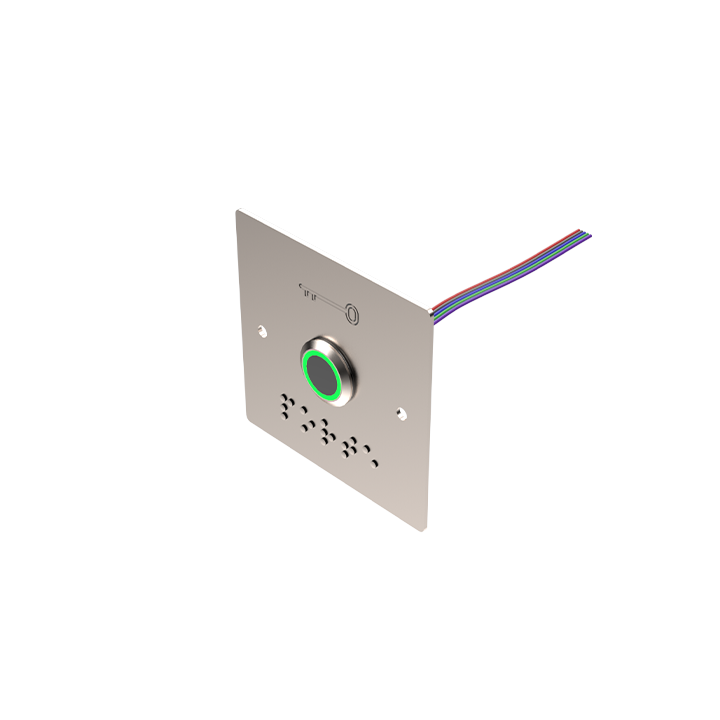 Capteur infrarouge lumineux blanc/vert, 12/24V DC+plaque large P