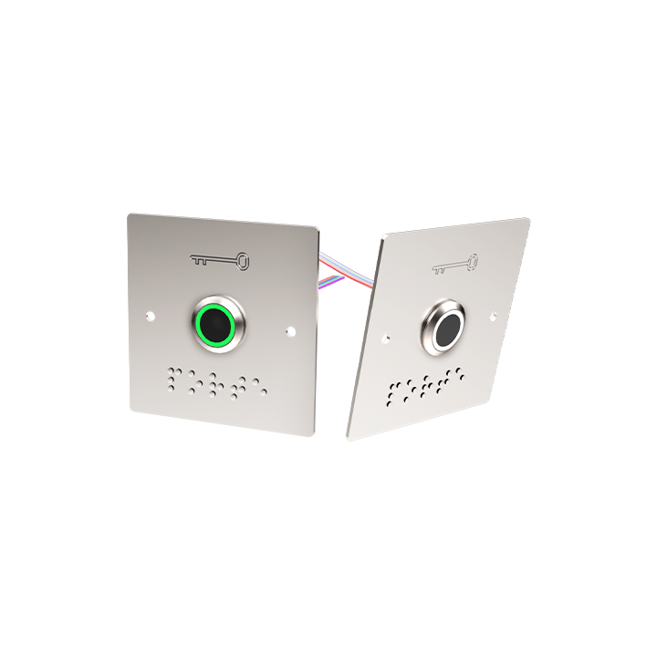 Capteur infrarouge lumineux blanc/vert, 12/24V DC+plaque large P