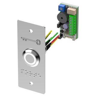 BP INOX AVEC PLAQUE ETROITE ET BRAILLE PORTE (*)