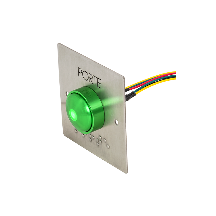 BP CHAMPIGNON+PLAQUE D'ENCASTR PORTE ET BRAILLE+BUZZER LED