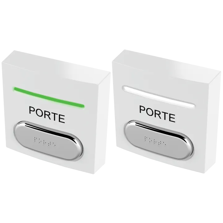 Bouton Pousso Ab No+Nc+Led Rouge Et Verte Buzzer Et Braille