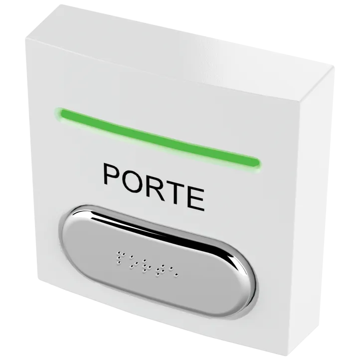 Bouton Pousso Ab No+Nc+Led Rouge Et Verte Buzzer Et Braille