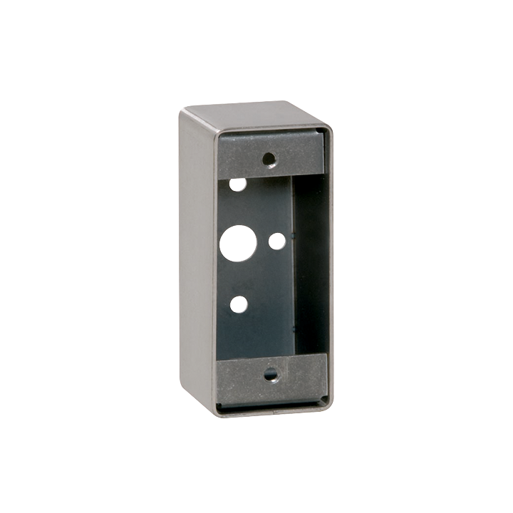 BOITIER INOX pour BOUTON POUSSOIR 94x38.3x46.8mm* RECTANGUL(*)