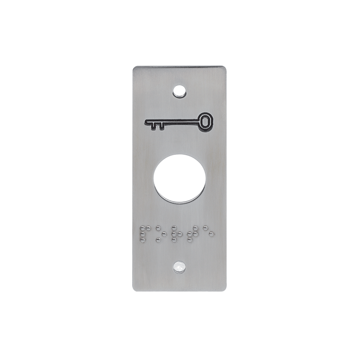 Plaque INOX pour PB19 pictos clé plaque rectangle*