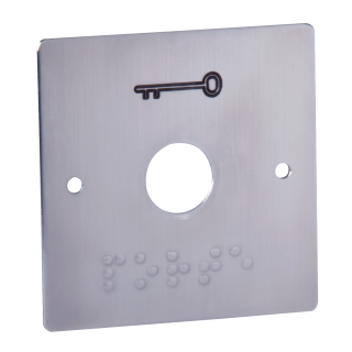 Plaque INOX marquage braille pour série PB19 plaque carrée*