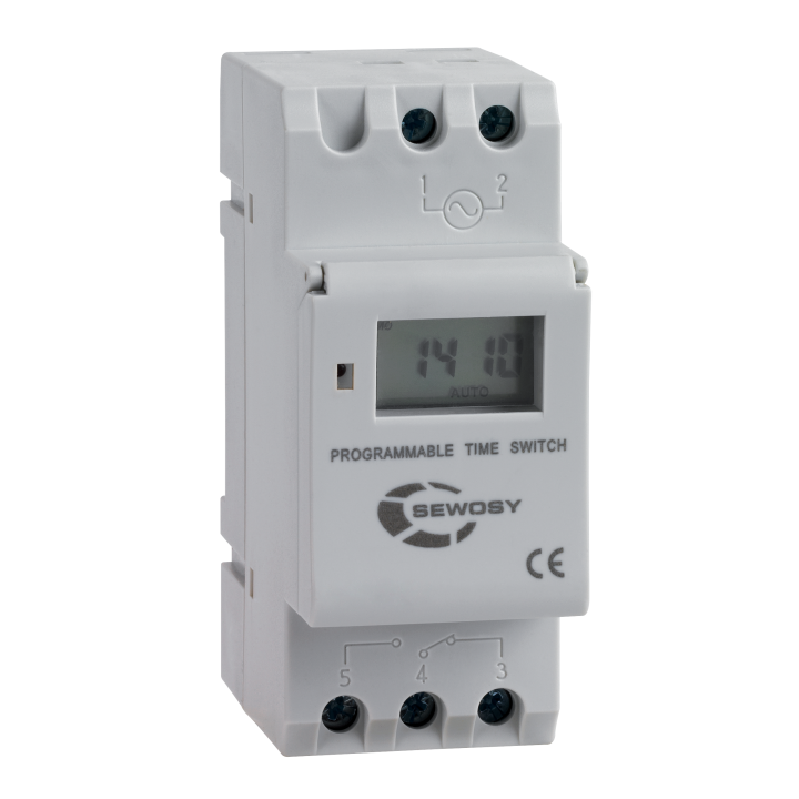 HORLOGE DIGITALE HEBDOMADAIRE 230V AC / 1NC 17programmes(*)